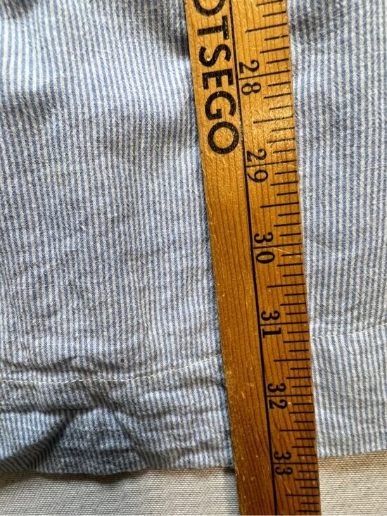 Maeve Womens Chrissy Embroidered Tunic Dress 2P Blue  Floral Yoke Striped Boho - Picture 6 of 12